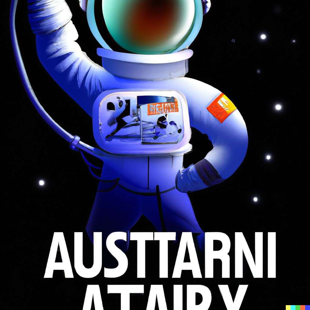 an astronaut, promotional poster for a Pixar movie